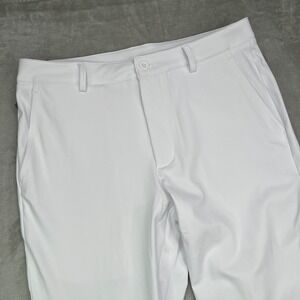 Maelreg Proflex Pants Mens M x 28 White Solid 4-Way Stretch Performance Trousers